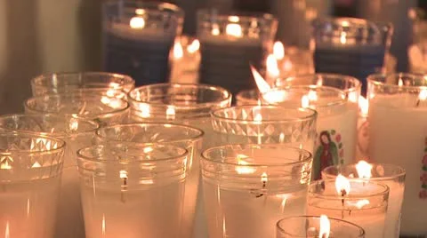 Votive Candles Stock-Footage 19322829