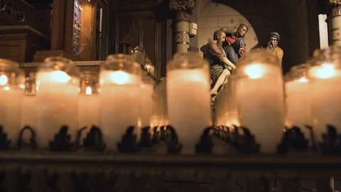 Votive Candles Stock Footage 92368230