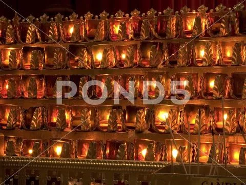 Votive Candles Stock Photos