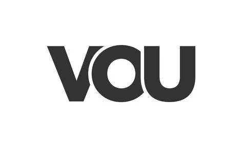 VOU logo design template with strong and modern bold text. Initial based ve.. Stock Illustration