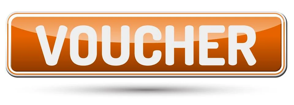 VOUCHER - Abstract beautiful button with text. Stock Illustration