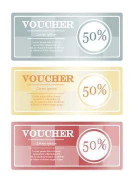 Voucher for discount in the store. Coupon code concept Stock Illustration