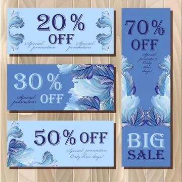 Voucher, Gift certificate, Coupon template for invitation, banner, ticket. Stockillustratie