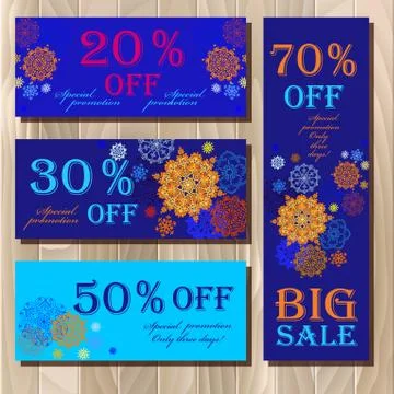 Voucher, Gift certificate, Coupon template for invitation, banner, ticket. Stock Illustration