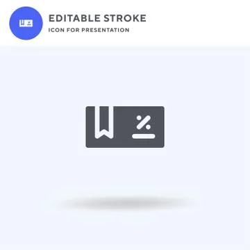 Voucher icon vector, filled flat sign, solid pictogram isolated on white, log イラスト素材