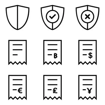 Voucher Security Line Stock Illustration