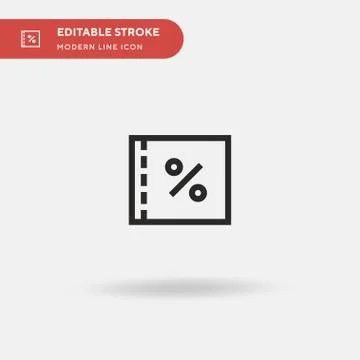 Voucher Simple vector icon. Illustration symbol design template for web mobil Stock-Illustration