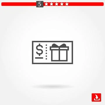Voucher vector icon Stock Illustration