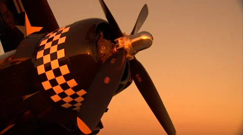 Vought Corsair at Sunset Vídeo Stock 35344908