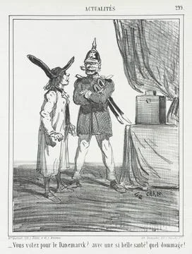 Vous votez pour le Danemarck? Avec une si belle sant! Quel dommage!. Cham (.. Stock Illustration