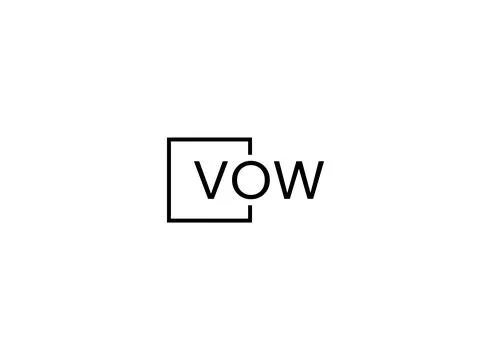 VOW letter initial logo design vector illustration Stock Illustration