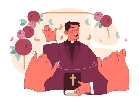 Vows concept. Flat vector illustration. Stock Illustration
