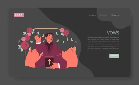 Vows concept. Flat vector illustration. 스톡 일러스트
