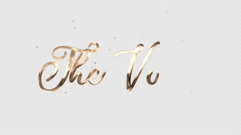 The Vows Handwriting Animation Gold 4K Transparent Background Stock Footage 337640225