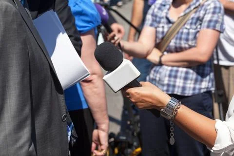 A vox populi interview Stock Photos
