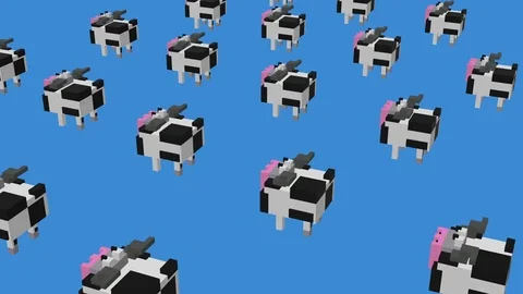 Voxel caw -  ANIMATED BACKGROUND Stock Footage 83315064