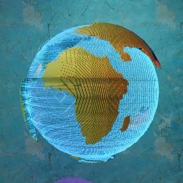 Voxel Earth Illustrazione stock