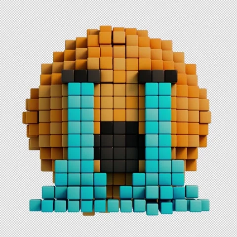 Voxel Emoji: Crying 스톡 동영상 332322474