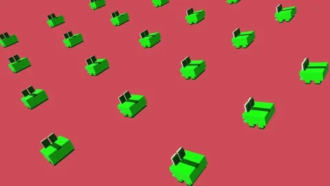 Voxel Frog -  ANIMATED BACKGROUND Stock Footage 77565771