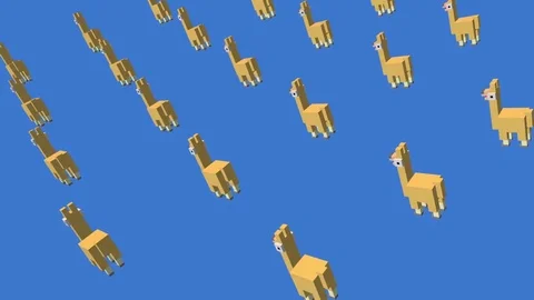 Voxel Llama - ANIMATED BACKGROUND Stock Footage 77785411