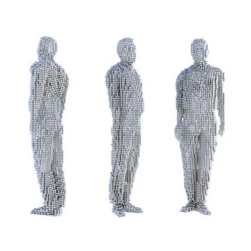 Voxel man Stock Illustration