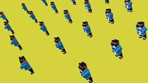 Voxel PSY - ANIMATED BACKGROUND Stock Footage 77785412