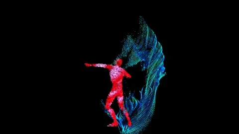Voxel Red Samba Dance 4k 動画素材 122179993