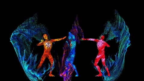 Voxel Samba 3d 3dancer 4K 動画素材 122178786