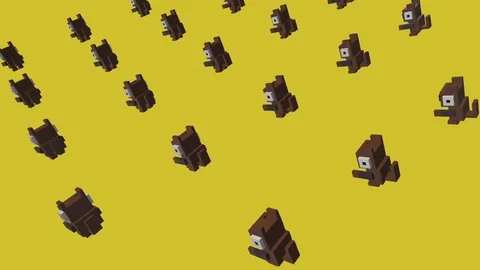 Voxel Squirrel -  ANIMATED BACKGROUND Stock Footage 77571585