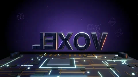 VOXEL Technology Concept Stock-Footage 340073921