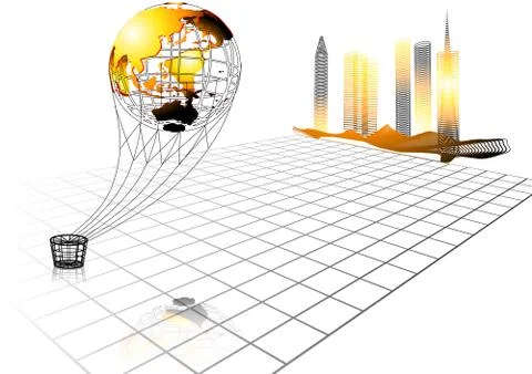 Voyage background with abstract earth Stock Illustration