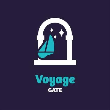 Voyage Gate Logo Stock Illustration
