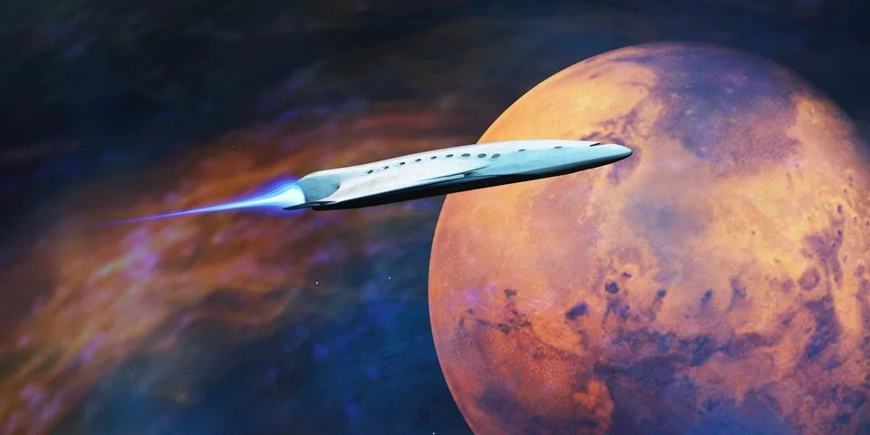 Voyage to Mars Stock Illustration