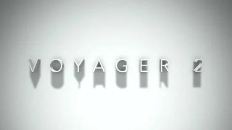 Voyager 2 3D title animation with shadows on a white background Video stock 296636043