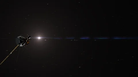 Voyager in Deep Space Stock Footage 101144739