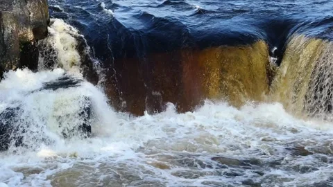 Voytsky padun waterfall in autumn.  Stock Footage 260063382