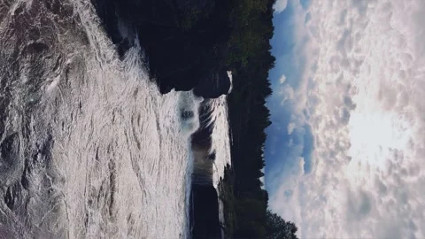 Voytsky padun waterfall in autumn. Stock Footage 262309237