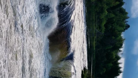 Voytsky padun waterfall in autumn.  Stock Footage 262311965