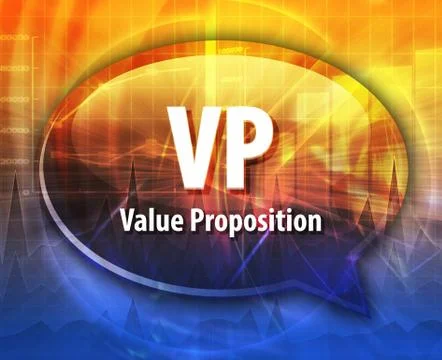 VP acronym word speech bubble illustration Stock Illustration