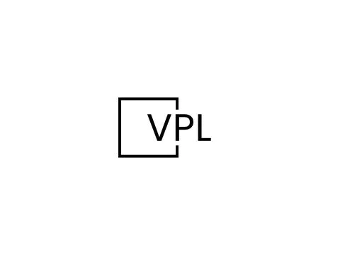 VPL letter initial logo design vector illustration Illustrazione stock