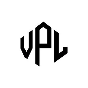VPL letter logo design with polygon shape. VPL polygon and cube shape logo .. Stock Illustration