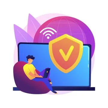 VPN access abstract concept vector illustration. Stock Illustration