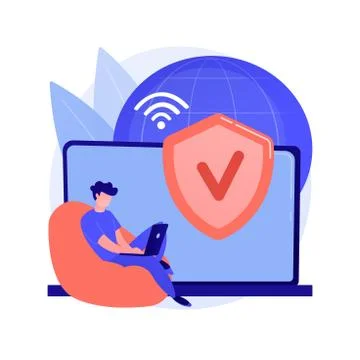 VPN access abstract concept vector illustration. Stock Illustration
