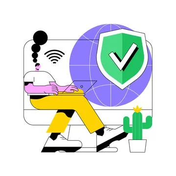 VPN access abstract concept vector illustration. Stock Illustration