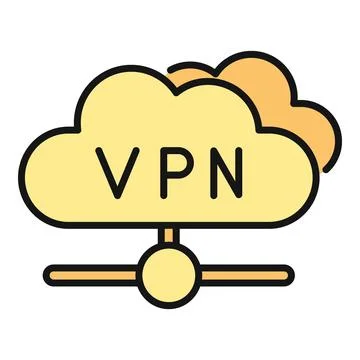 Vpn cloud icon protecting internet privacy and data security Stock Illustration