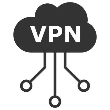 VPN Cloud Vector Icon Flat Illustration Illustrazione stock