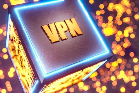 VPN concept illustration. Abstract electrical circuit. Abstract microcircuit Stock Illustration