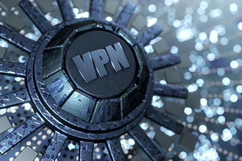 VPN concept illustration. concept of a secure connection on the Internet. Byp Stock-Illustration