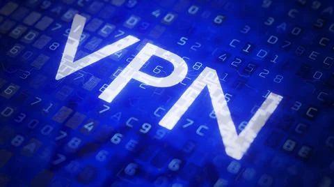 VPN concept illustration. Virtual private network for security. 3d render. 스톡 일러스트