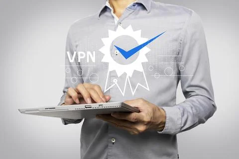 VPN concept, a technology that creates a virtual private network connection.. 写真素材